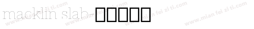 macklin slab字体转换